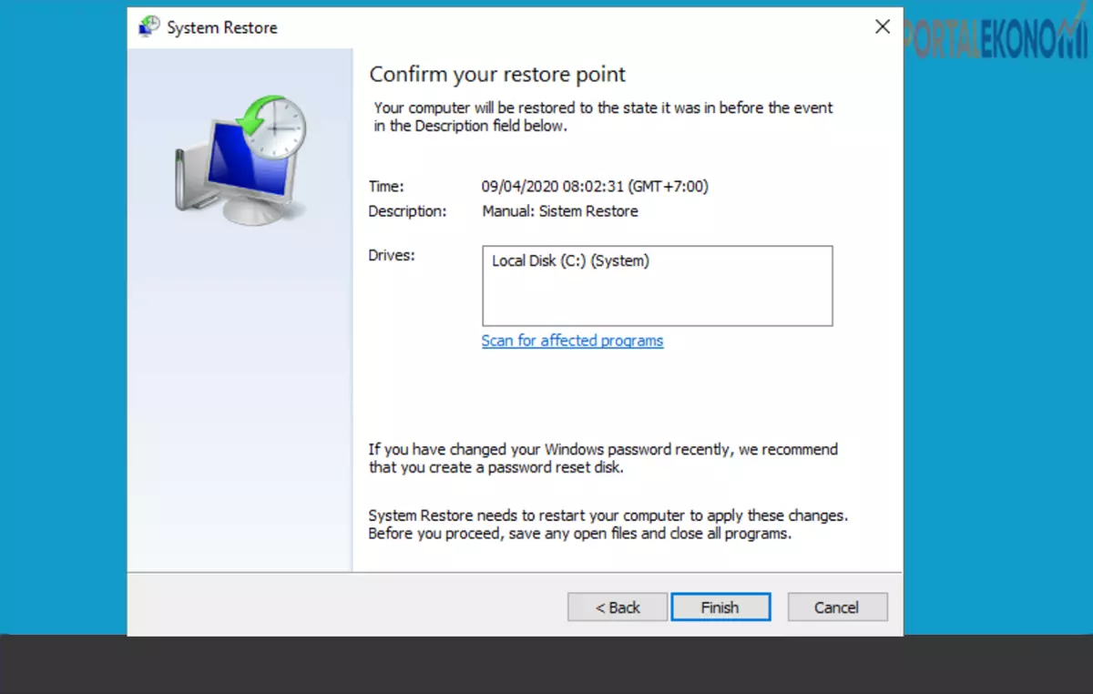 Cara Mudah Untuk Restore Windows 10 .1.5