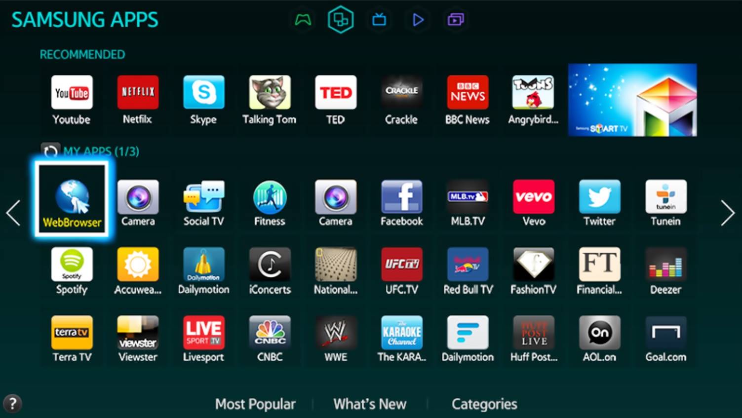 Cara Download Aplikasi di Smart TV Samsung