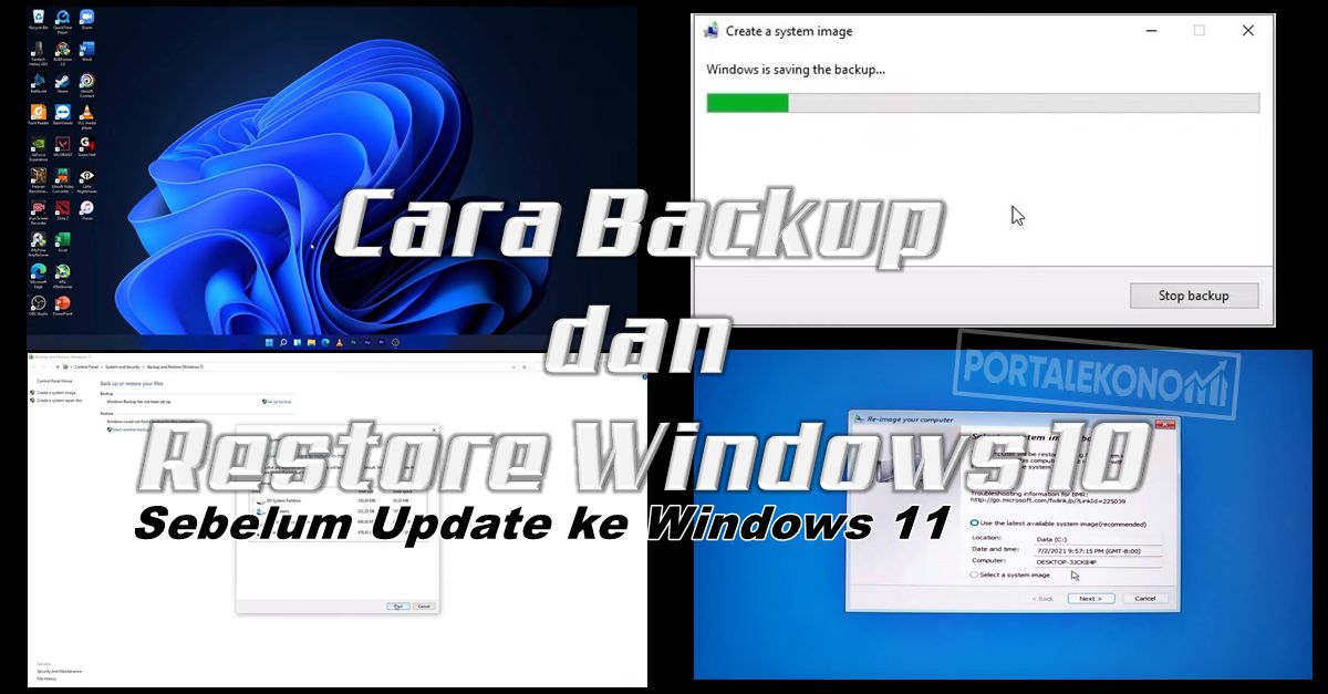 Gini Cara Backup dan Restore Windows 10, Sebelum Update ke Windows 11