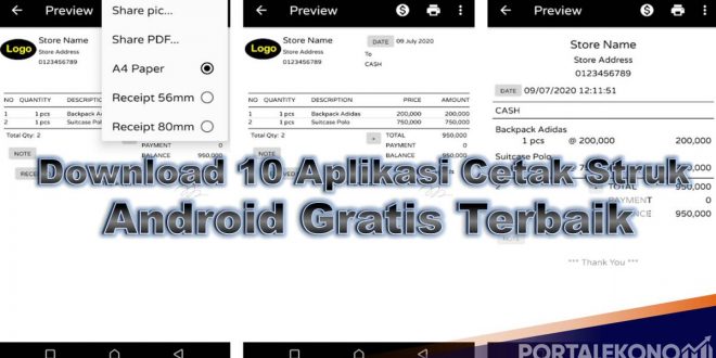 Download 10 Aplikasi Cetak Struk Android Gratis Terbaik