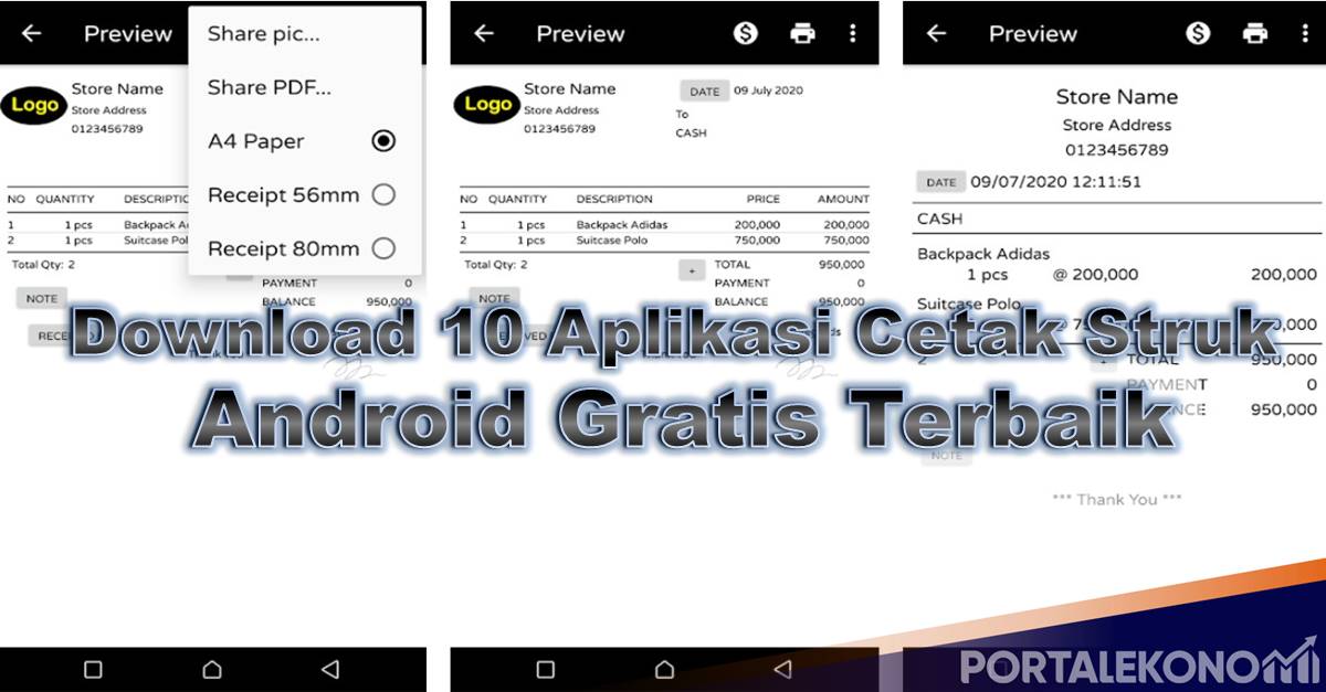 Download 10 Aplikasi Cetak Struk Android Gratis Terbaik