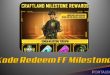 kode redeem ff milestone