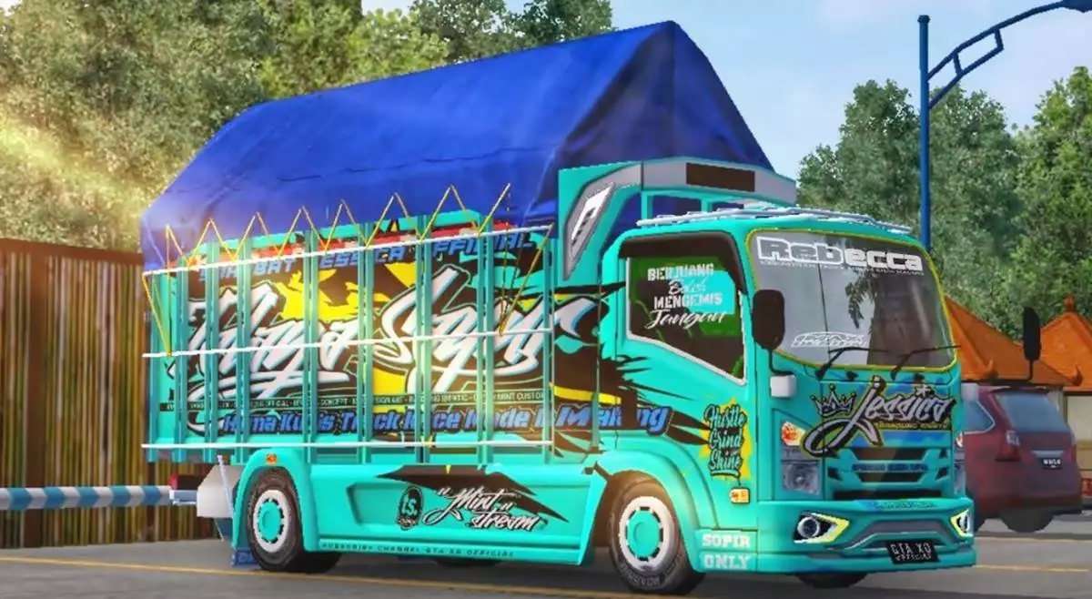 Mod Truck Souleh Art Terpal Segitiga Bussid
