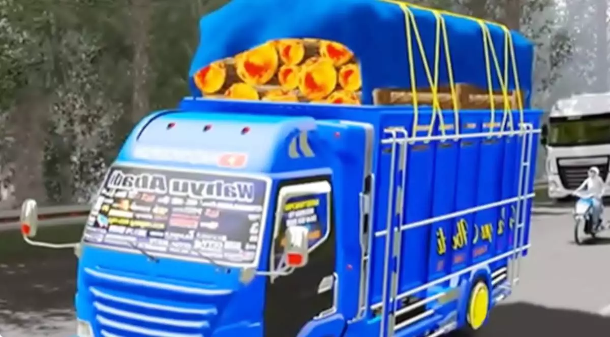 Truck Canter Full Kartun terpal segitiga “ALAM”