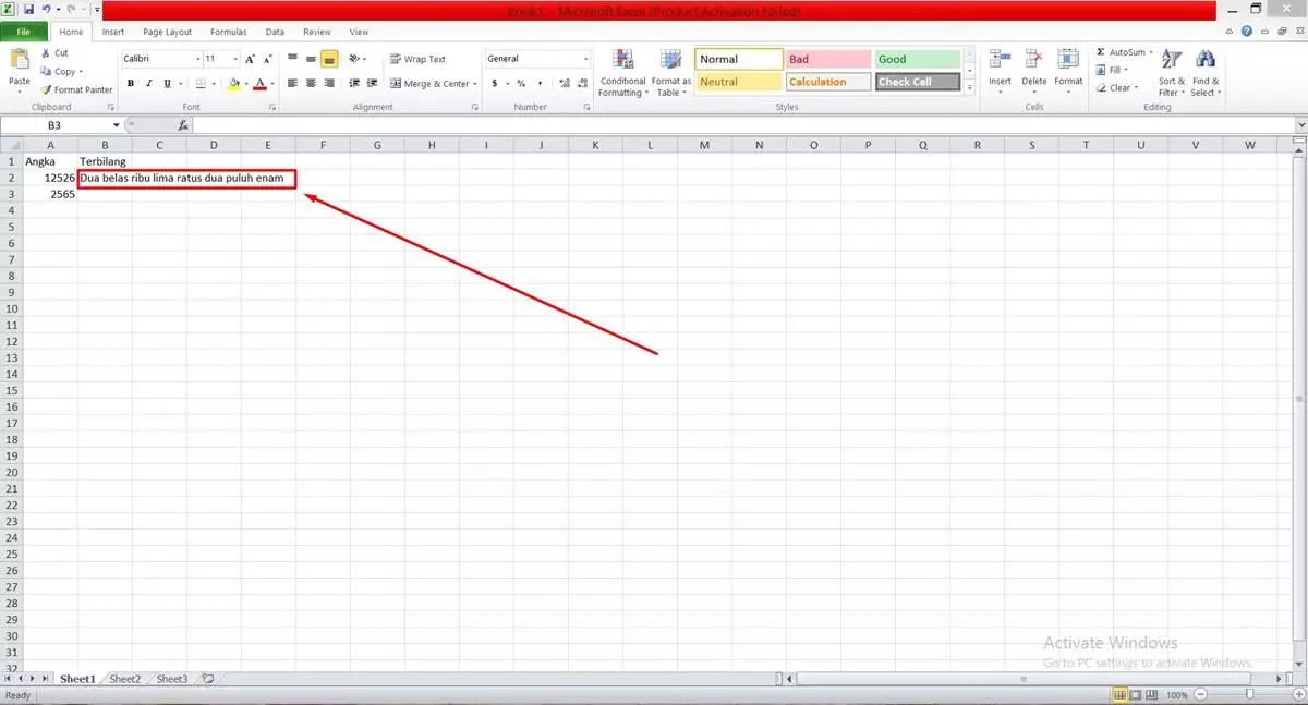 Cara Menggunakan Rumus TERBILANG Excel