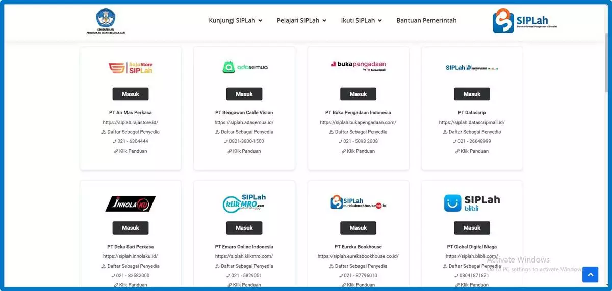 Cara Login Program SIPlah Kemdikbud