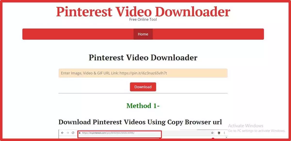 Pinterest Video Downloader