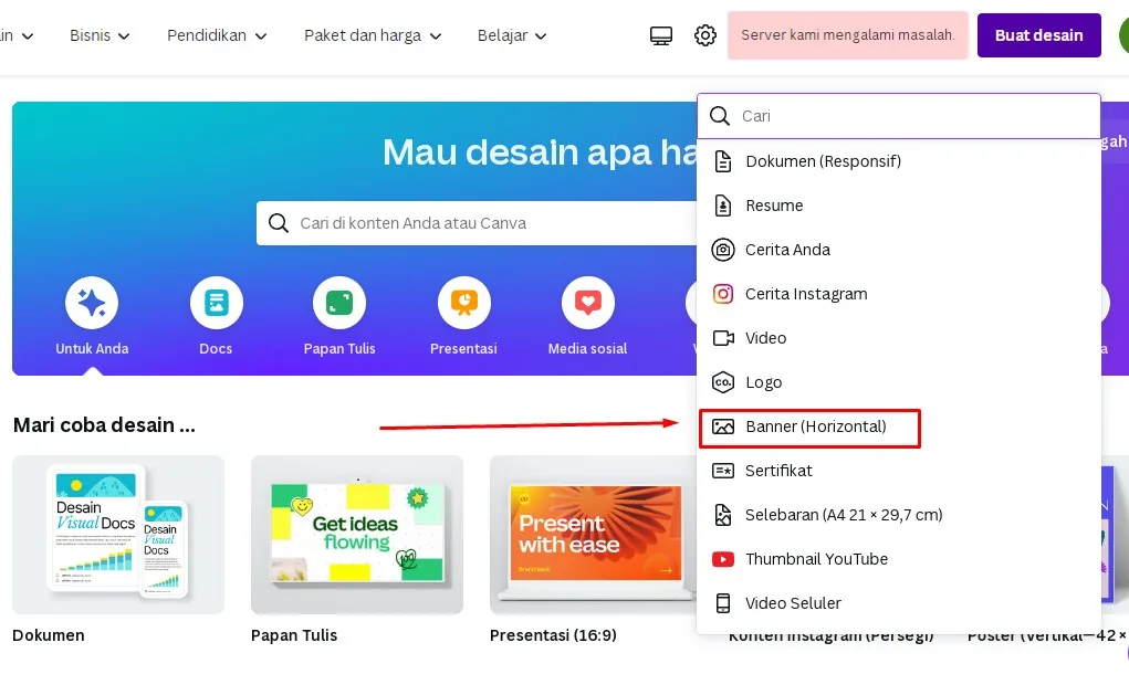 Langkah-langkah Membuat Banner di Canva Online