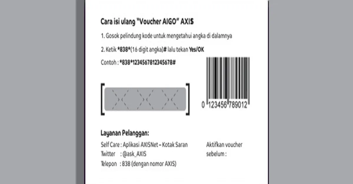 Cara Mendapatkan Kode Voucher AXIS Gratis