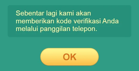 Tunggu panggilan telepon untuk kode